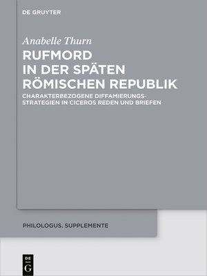 cover image of Rufmord in der späten römischen Republik